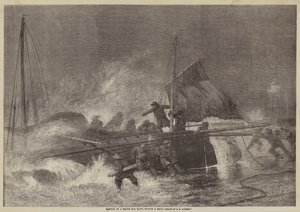 Start einer Nordsee-Yawl während eines Sturms von George Henry Andrews