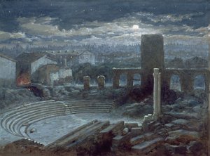 Das römische Theater, Arles, Mondlicht