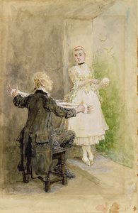 Ichabod Crane und Katrin Van Tassel, ca. 1893 von George Henry Boughton