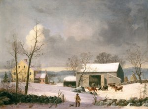 Winter auf dem Land, ca. 1858 von George Henry Durrie