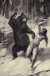 Scarfaces Kampf mit dem Bären von George Henry Evison