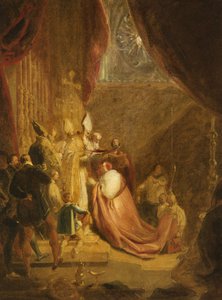 Wolsey erhält den Kardinalshut in der Westminster Abbey
