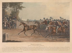 "Nonpareil" / Das Eigentum von Mr. John Dixon aus Knightsbridge / Dieses wunderbare Geschöpf führte das beispiellose Rennen durch, 100 Meilen im Geschirr auf Sunbury Common am Mittwoch, den 27. April 1836... von George Hunt