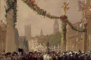 Dekorationen in Whitehall zur Krönung von König George V