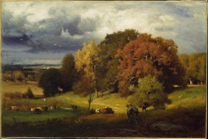 Herbst-Eichen von George Inness
