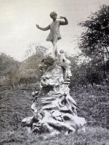 Fotodruck der Peter-Pan-Statue in den Kensington Gardens von George James Frampton