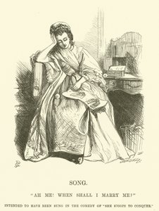 Illustration für Ah Me! Wann werde ich heiraten? von George John Pinwell