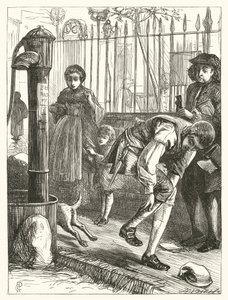 Illustration für Elegie, Über den Tod eines verrückten Hundes von George John Pinwell