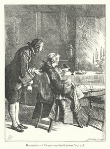 Illustration für Sie verstellt sich, um zu erobern (Gravur) von George John Pinwell