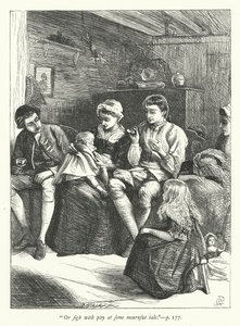 Illustration für The Traveller von George John Pinwell