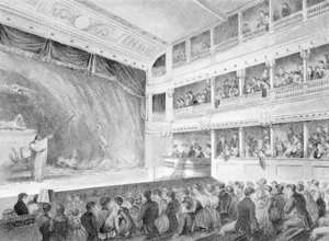 Innenraum des Little Theatre, Haymarket in London, 1815 von George Jones