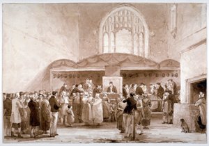 Innenansicht der Guildhall-Kapelle, City of London, 1817