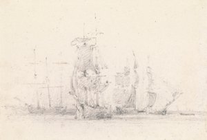 Studie von Segelschiffen von George Jones