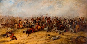Der Konflikt an den Kanonen, Balaclava, 1854 von George Jones