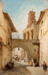 Ansicht in Rom, Italien, das Forum von Nerva