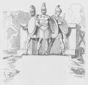 Die Drei standen ruhig und schweigend