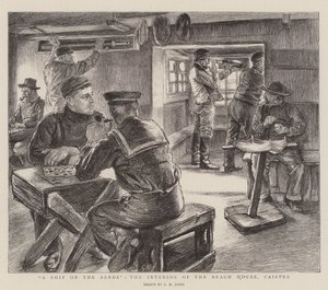 Ein Schiff auf dem Sand, das Innere des Strandhauses, Caister