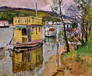 Hausboote, Loch Lomond von George Leslie Hunter