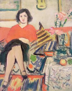 Interieur mit einer Figur