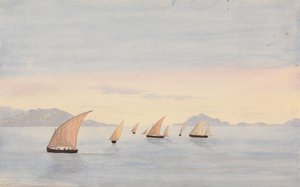 Tarifa Point, Spanien und Mons Abyla, Afrika von George Lothian Hall