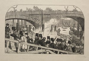 Der lebendige Strom an der London Bridge - Unter der Brücke, 1863