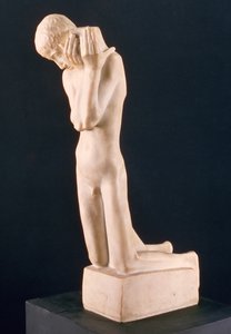 Der Reliquienträger, Skulptur von George Minne, um 1897 von George Minne