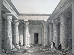 Hof des Großen Tempels, Philae, Ägypten, 1843