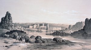 Philae, Blick nach Süden, Ägypten, 1843 von George Moore