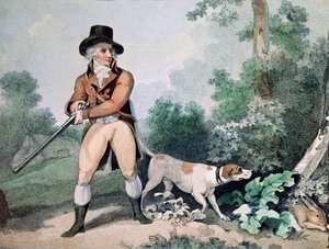 Hasenjagd, graviert von C. Cotton von George Morland