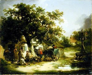 Das Bell Inn, Kilburn von George Morland