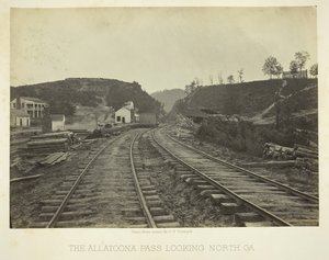 Der Allatoona-Pass, Blick nach Norden, GA, 1866 von George N. Barnard