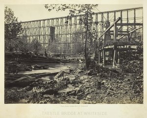 Trestle-Brücke bei Whiteside, 1864
