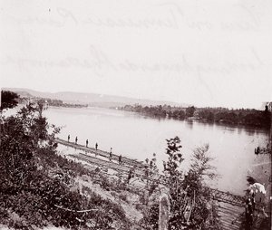 Blick auf den Tennessee River in Richtung Chattanooga, ca. 1864