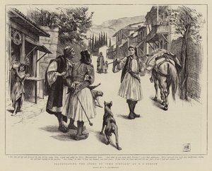 Illustration der Geschichte von The Vintage von E. F. Benson von George Percy Jacomb Hood