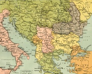 Karte zur Veranschaulichung der östlichen Fronten, 1919