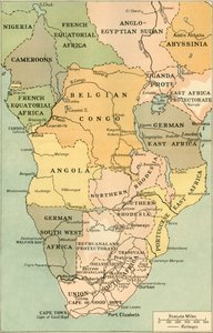 Karte von Mittel- und Südafrika