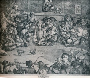 Der Hahnenkampf, um 1840, 1917 von George Presbury