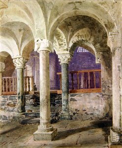 Krypta von St. Nikolaus Giornico, Kanton Tessin, Schweiz