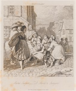 Markt, Stuttgart, ca. 1821 von George Robert Lewis