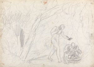 Die Verlassenheit und Rettung von Perdita aus "Das Wintermärchen" (Verändert, aber nicht gefälscht) von George Romney