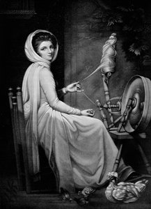 Lady Hamilton als Spinnerin, um 1782, um 1912