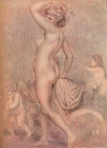 Lady Hamilton als Göttin der Gesundheit, um 1790, 1920 von George Romney
