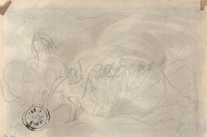 Macbeth trifft die drei Hexen von George Romney