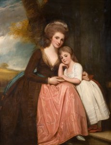 Porträt von Mrs. Bracebridge und ihrer Tochter Mary, 1784 von George Romney