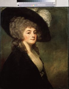 Porträt von Madame Harriet Greer von George Romney