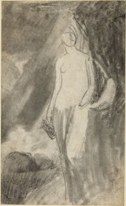 Porträtstudie einer stehenden Frau von George Romney