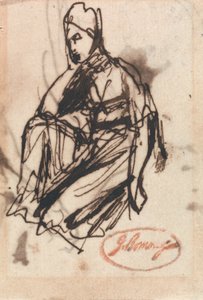 Sitzende Frau