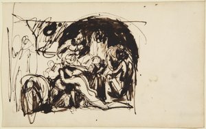 Skizze für Howard besucht Gefängnisse von George Romney