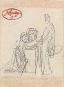 Stehende Figur mit zwei Kindern