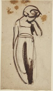 Stehendes Kind mit Hand am Kinn von George Romney